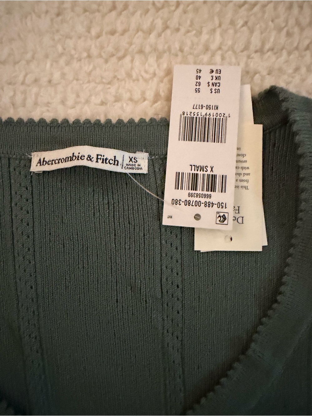 Abercrombie & Fitch Dark Teal Ribbed Button-Front Knit Tank - Picture 2 of 4